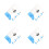 16Pcs Automatic Parrot Water Dispenser Sky-Blue ABS Bird Cage Feeder 7