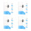 16Pcs Automatic Parrot Water Dispenser Sky-Blue ABS Bird Cage Feeder 9