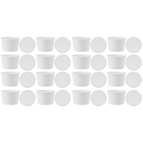 40Ensembles Bols Jetables En Papier Pour Glace Dessert Yaourt 1