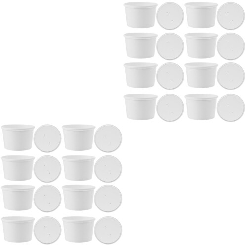 40Ensembles Bols Jetables En Papier Pour Glace Dessert Yaourt 2