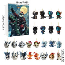 (Style C)Mini ornement acrylique dragon compte à rebours de Noël cadeau pour décoration vacances