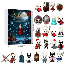 (Style D)Chevalier creux chant soie vacances acrylique sapin de Noël décorations cadeau ventilateurs pour