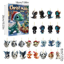 (Style E)Mini ornement acrylique dragon compte à rebours de Noël cadeau pour décoration vacances