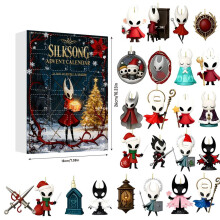 (Style B)Chevalier creux chant soie vacances acrylique sapin de Noël décorations cadeau ventilateurs pour