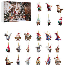 (Style A)Ornement acrylique nain de Noël avec style pour décoration de vacances et cadeau