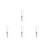 4Pièces Stylos Plume Rouge Rechargeable Pour Et 5