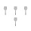4Pcs Home Use Stainless Steel Ash Silver Heavy Duty Scoops 5