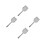 4Pcs Home Use Stainless Steel Ash Silver Heavy Duty Scoops 9