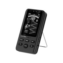 Générateur de tonalité avec tuner numérique pour instruments à cordes et à vent, rechargeable, noir