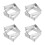 8Pcs Heavy Duty Stainless Steel Adjustable Square Mousse Cake Mold 10