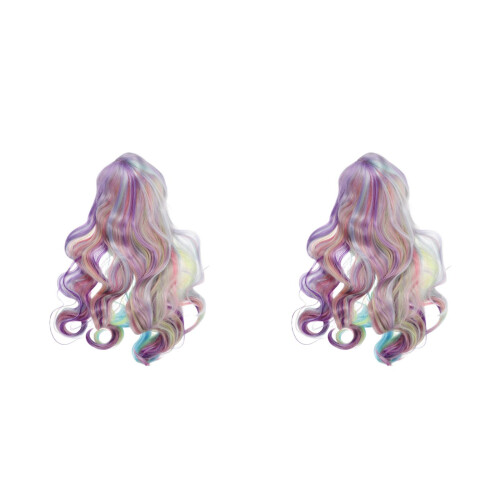 2Pièces Perruques Courtes Synthétiques Femmes Style Bob 2