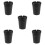 5Pièces Cendrier Plastique Portable Noir Compact Usage Auto Extérieur 4