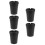 5Pièces Cendrier Plastique Portable Noir Compact Usage Auto Extérieur 5