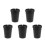 5Pièces Cendrier Plastique Portable Noir Compact Usage Auto Extérieur 6