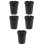 5Pièces Cendrier Plastique Portable Noir Compact Usage Auto Extérieur 8
