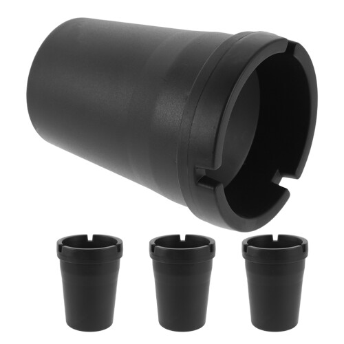 20Pièces Cendrier Plastique Portable Noir Pour Usage Extérieur 1