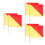 6Pcs Polyester Signal Flags Outdoor Referee Handheld Flags 8
