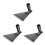 3Pièces Houes Main Acier Manganèse Argenté Pour Jardinage Triangular 7