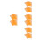 48Pièces Gels Lumineux Orange PVC Diffuseur Pour Studio Photo 8