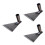 3Pièces Houes Main Acier Manganèse Argenté Pour Jardinage Triangular 9