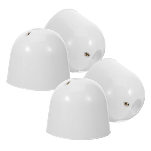 10Pcs Home Use White Plastic Ceiling Fan Bottom Canopy Kit 1