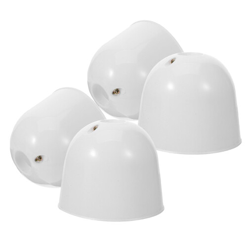 10Pcs Home Use White Plastic Ceiling Fan Bottom Canopy Kit 2