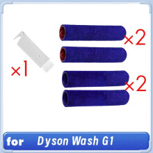 2 Ensembles de Rouleaux de Brosse Principale avec 1 Brosse de Nettoyage pour Nettoyeur de pour Wash G1, Accessoire Souple de Rechange