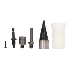 Electric Log Splitter Drill Bit with Simple And Quick Operation, High Carbon Steel Wood Splitter Bit Featuring Tapered Shape Design and Titanium
