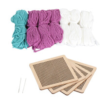 Kit di avviamento per ricamo a punto croce da 4 pezzi, motivo floreale, set di cucito e ricamo, viola