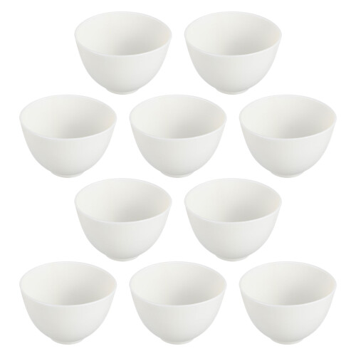 30Pièces Bols Silicone Blancs Flexibles Pour Masques DIY 1