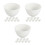 30Pièces Bols Silicone Blancs Flexibles Pour Masques DIY 4