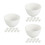 30Pièces Bols Silicone Blancs Flexibles Pour Masques DIY 8
