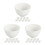 30Pièces Bols Silicone Blancs Flexibles Pour Masques DIY 9