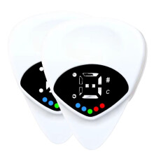 Afinador de Guitarra 2 em 1 e Palheta de Guitarra, Palheta de Guitarra Digital com Tela de LED, Afinador de Violão Folk Funcional, Ukulele, Presentes
