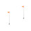 2Pièces Drapeaux Triangle Réflecteurs Orange Pour Fauteuils Poussettes 5
