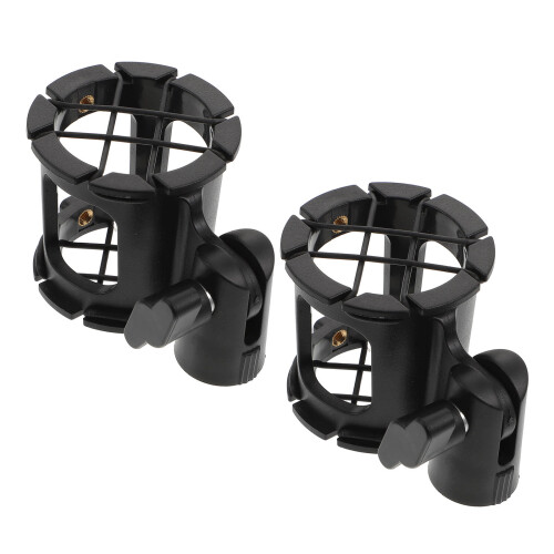 10Pièces Support Micro Antivibration Noir Clip Pour Streaming Podcast 1