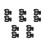 10Pièces Support Micro Antivibration Noir Clip Pour Streaming Podcast 3