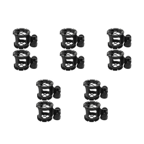 10Pièces Support Micro Antivibration Noir Clip Pour Streaming Podcast 2