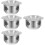4Sets Hausküche Edelstahltopf Mit Herd Praktisch Leicht Silber 9