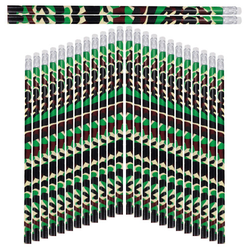 240Pièces Crayons Camouflage Bois Verts Pour École Kit Bulk 2