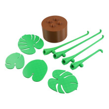 Monstera-Pflanze - Untersetzer-Set - 3D-Druck - Blätter mit Magneten Befestigt, Künstliche Monstera-Pflanze A