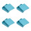 4Pcs Sky-Blue Square Tinplate Storage Boxes for Cookies and Candy 5