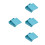 4Pcs Sky-Blue Square Tinplate Storage Boxes for Cookies and Candy 6