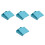 4Pcs Sky-Blue Square Tinplate Storage Boxes for Cookies and Candy 8