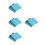 4Pcs Sky-Blue Square Tinplate Storage Boxes for Cookies and Candy 10
