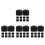 40Pcs Black Plastic Foosball Table Rod Covers Durable Safety End Caps 4