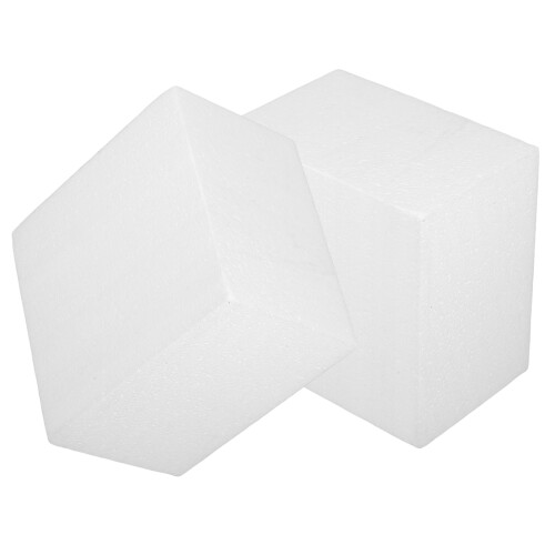 6Pcs White Foam Craft Cake Molds for DIY Cake Decorating & Practice 1