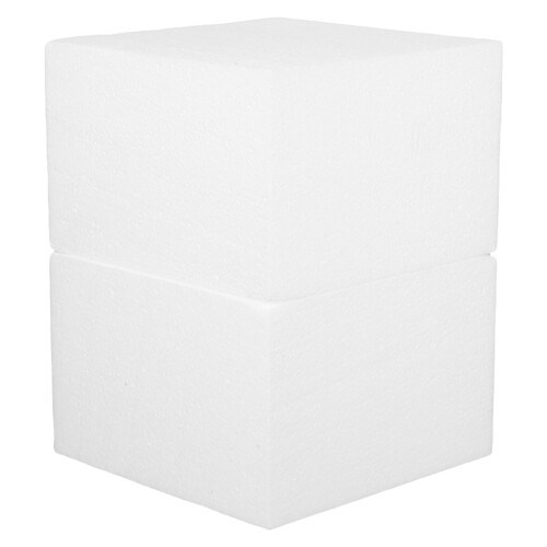 6Pcs White Foam Craft Cake Molds for DIY Cake Decorating & Practice 2