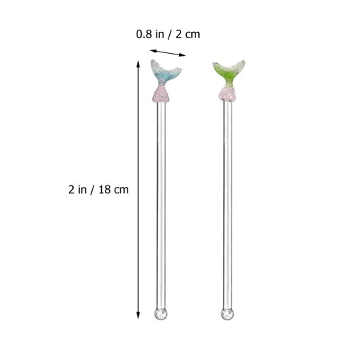 2 Pcs Long Handle Stirrer Drink Stirrers Stirring Rods For Beverages 1
