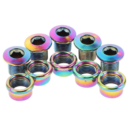 20Sets Alloy Drum Chainring Screws Assorted Color Durable Fixing Bolts 2
